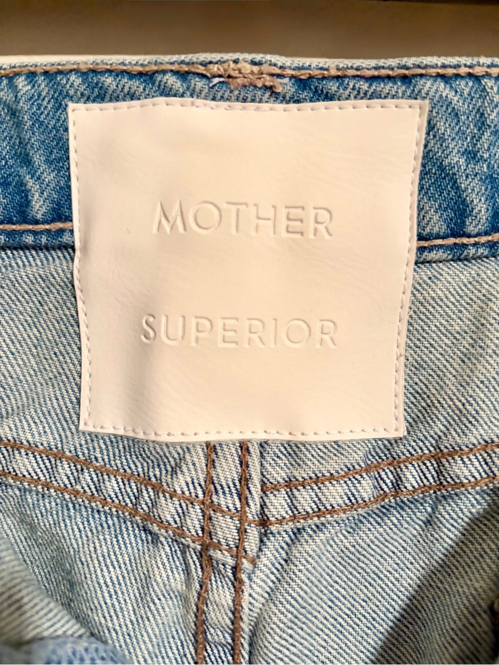 NWT MOTHER Superior The Dodger Flood This is How I Roll Light Denim Jeans Sz 33 - Picture 8 of 16